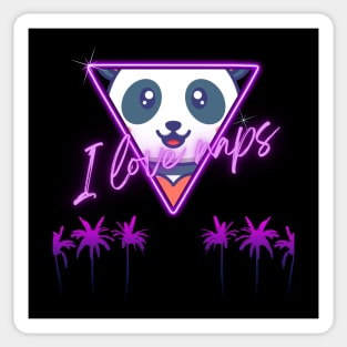 Cute Panda Cyberpunk - I Love Naps - Kawaii Panda #7 Sticker